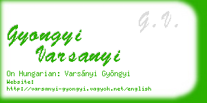 gyongyi varsanyi business card