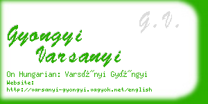 gyongyi varsanyi business card